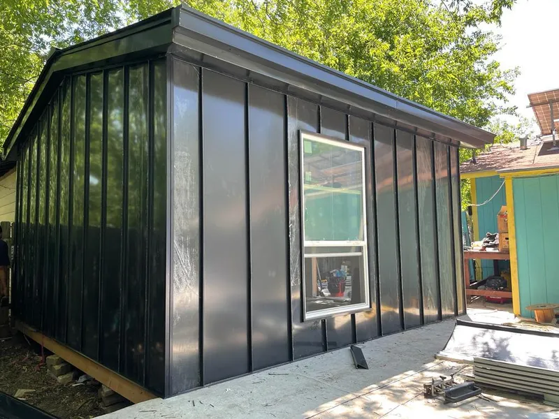 Black standing seam metal wall panels for Metal Roof Installation in Newport News