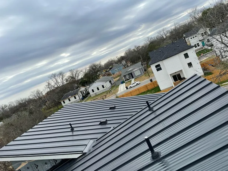 Standing seam metal roof panels with vents for Skylight Repair in Newport News